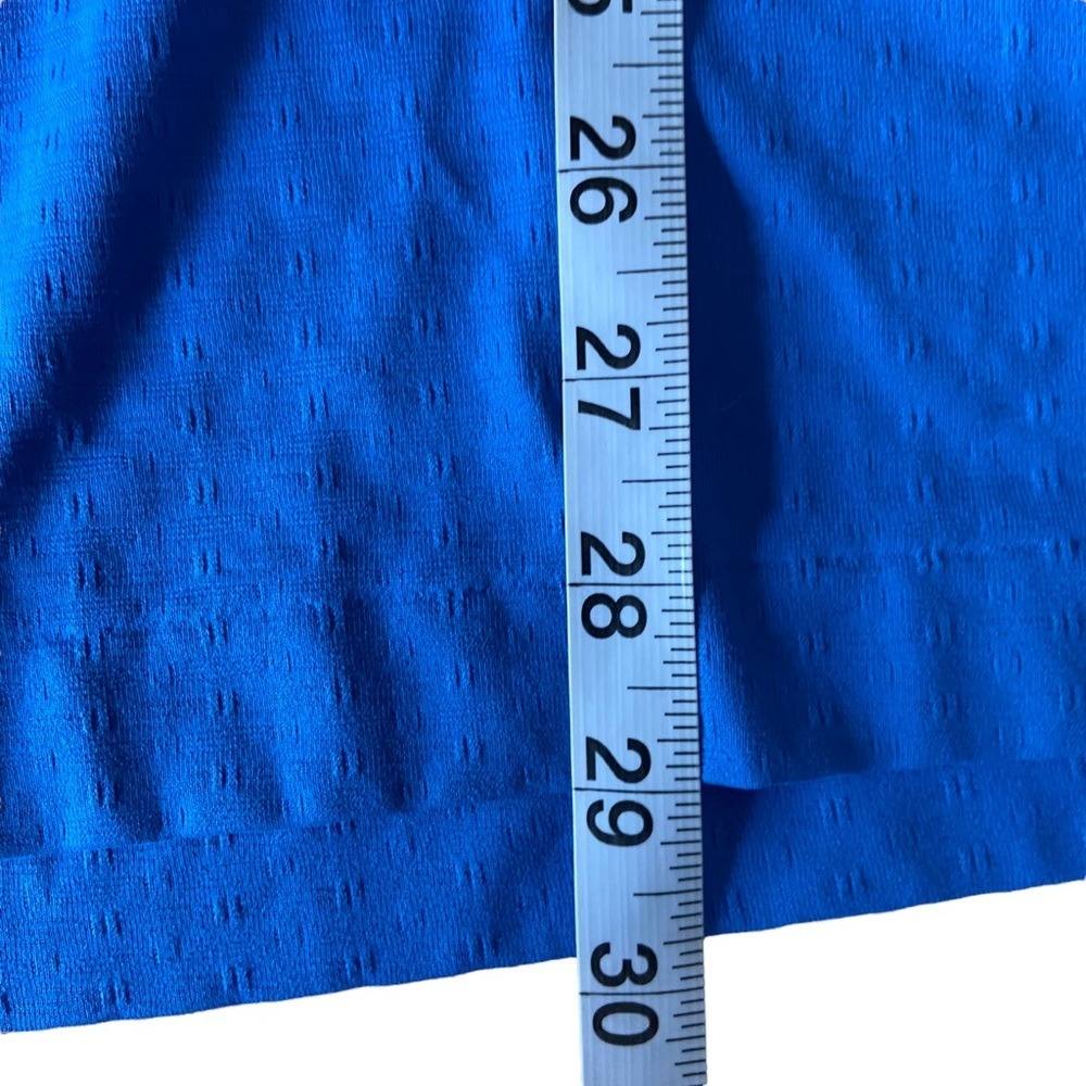 Nike Tiger Woods Collection Mens Blue Textured Golf Polo Shirt Size M 256465-475 - Picture 10 of 10